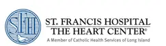 Comprehensive Cardiovascular PC - Logo for St. Francis Hospital The Heart Center, a member of Catholic Health Services of Long Island, featuring a circular emblem with "SFH" and a dove—trusted by cardiologist Howard Beach NY professionals.